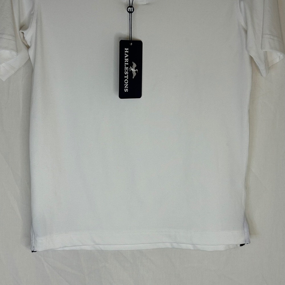 Harletons Boys White Tailored Fit Polo Shirt Size S (7-8) Short Sleeve - Picture 9 of 11